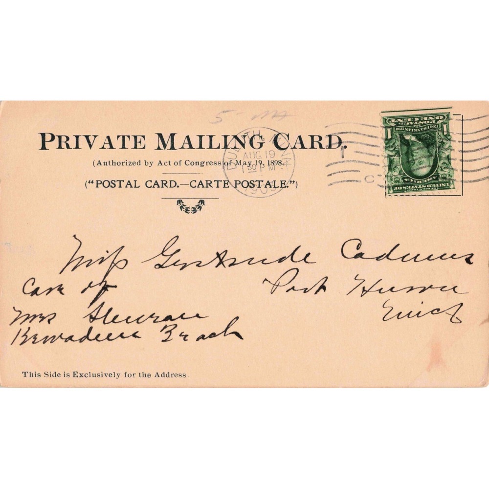 1903 Duluth Minnesota Private Mailing Card Lester River Chester Creek Falls VG - Picture 2 of 2